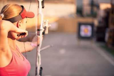 Female target archer burning 144 calories / hour