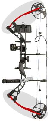 Compound bow with limbs highlighted