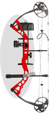 Compound bow with riser highlighted