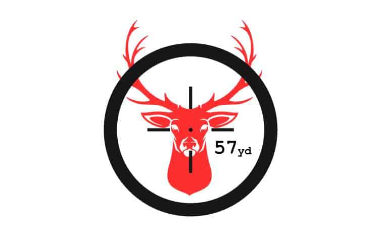 rangefinder sights over a deer